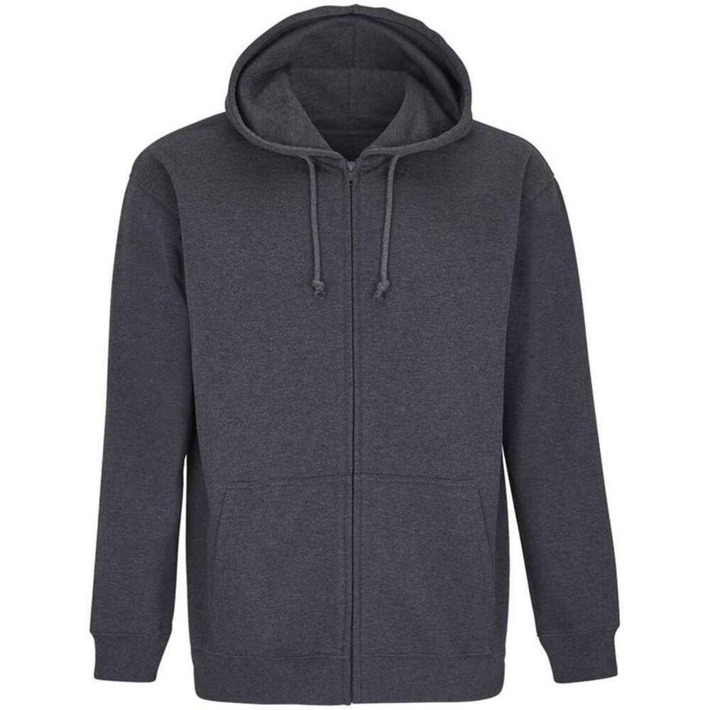 SOLS Unisex Adult Carter Marl Full Zip Hoodie / Charcoal Marl